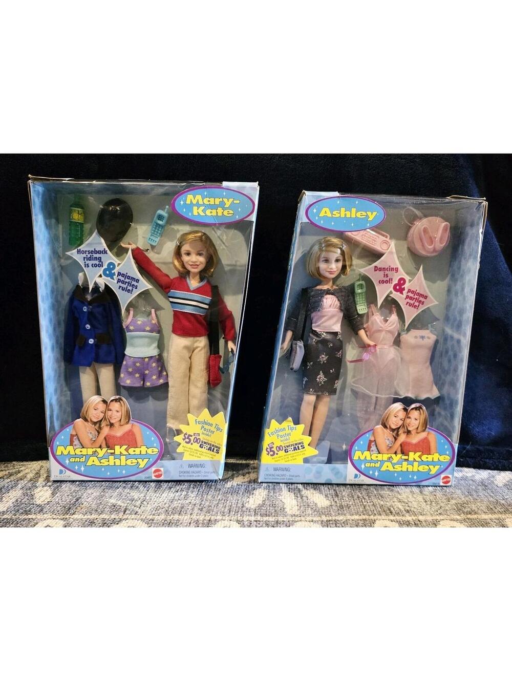 NEW Mattel Mary-Kate & Ashley Olsen Doll Figures 1999 Toy